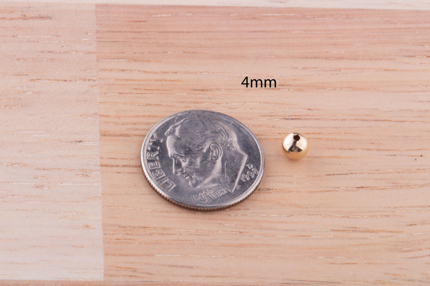 2mm, 3mm or 4mm 14K Gold Filled Seamless, Polished Round Spacer Beads, Made in USA, Great for Beaded Gold Bracelet, Choose Your Size