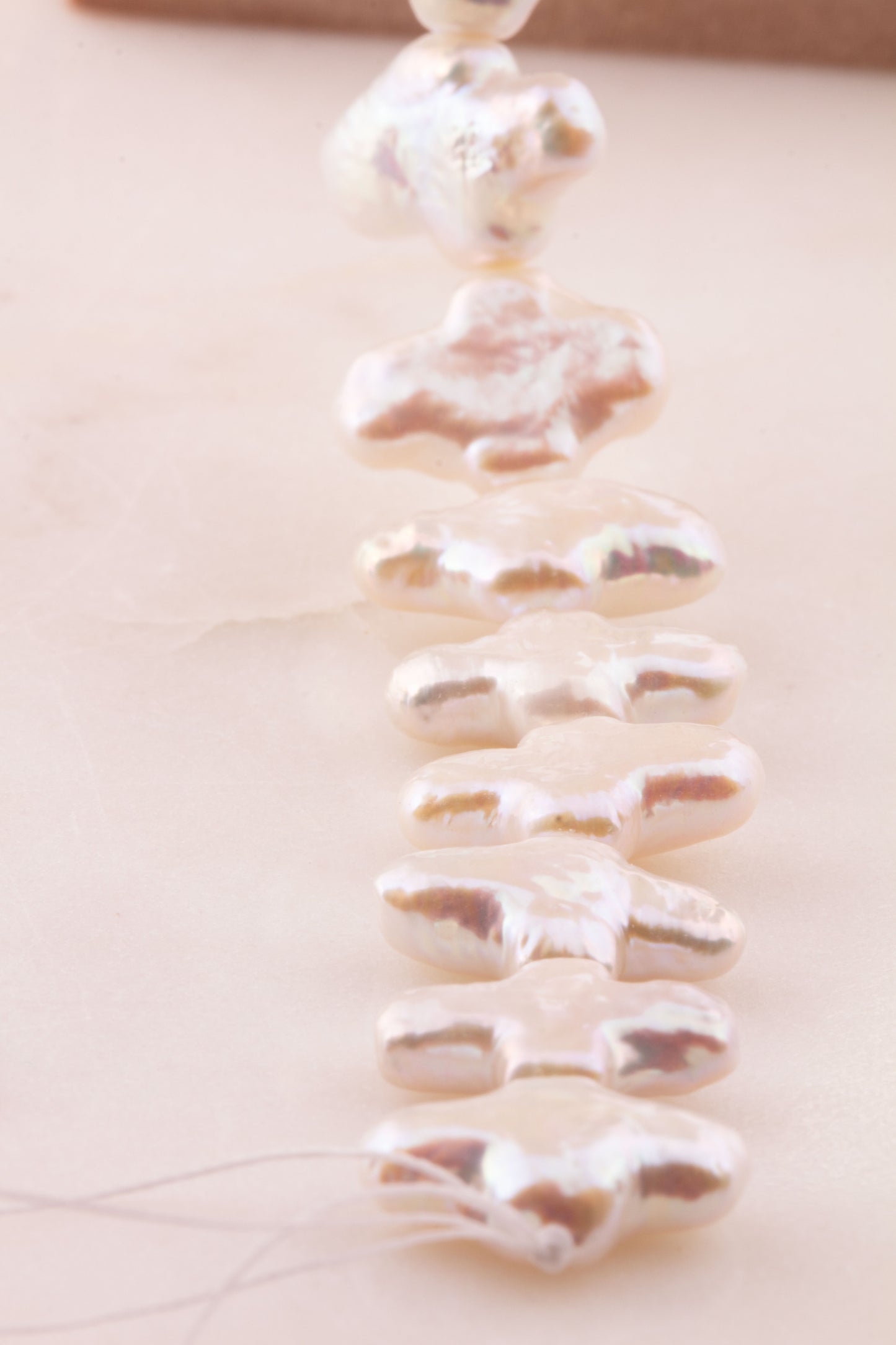 Cross Freshwater Pearl Strand Side Drilled for Bracelet, Necklace, Side Drilled Pearl, AA Grade, High Luster Pearl, Cross Connector