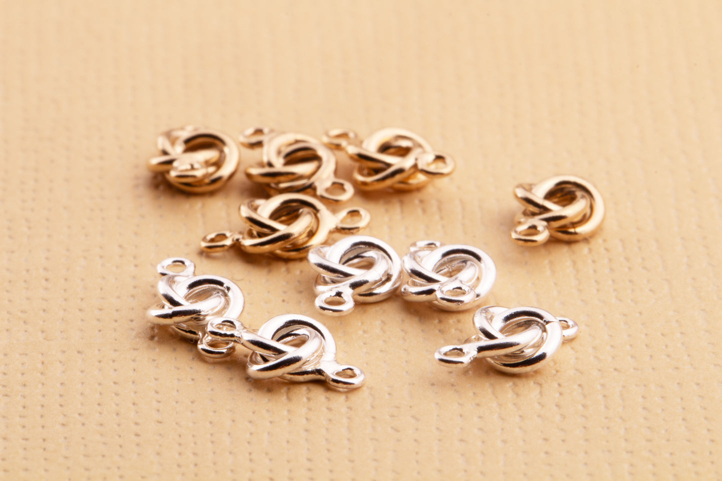 Love Knot Connector, Silver Love Knot Connector, Gold Filled Love Knot, Permanent Jewelry, Love Knot Connector for Bracelet or Necklace