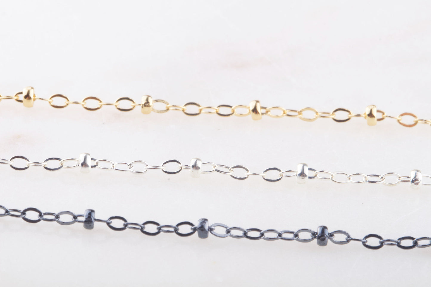 Satellite Cable Chain by Foot in Silver, Gold Filled, Oxidized Silver, Dainty Satellite Chains, Wire To Finish Chain, Satellite Cable