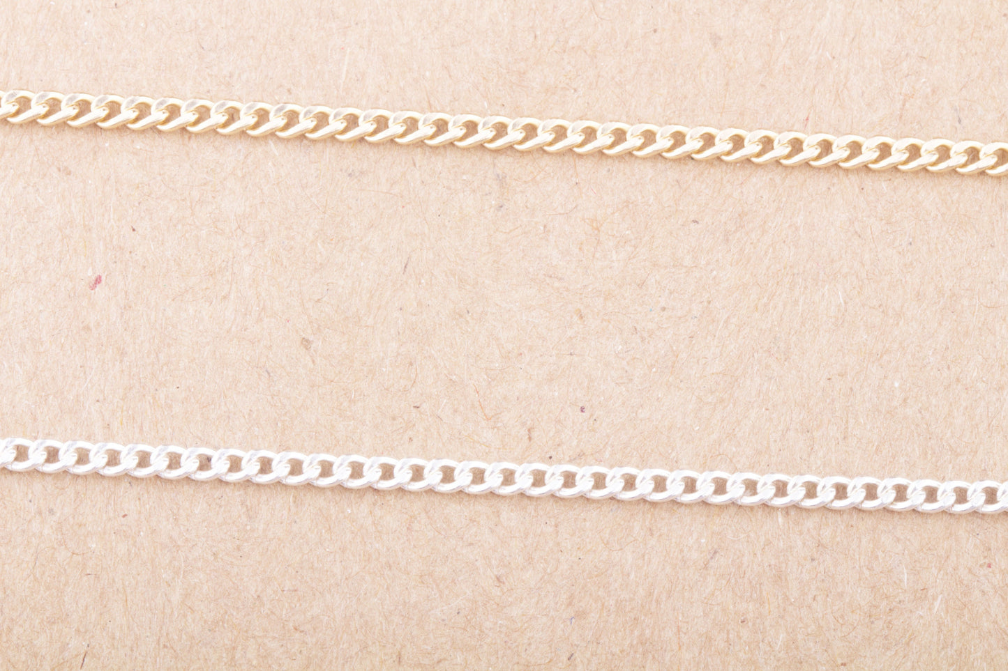2mm x 2mm Curb Chain By Foot in Silver, Gold Filled, Great for Permanent Jewelry, Permanent Bracelet, Anklet, Statement Chain, Bulk Curb