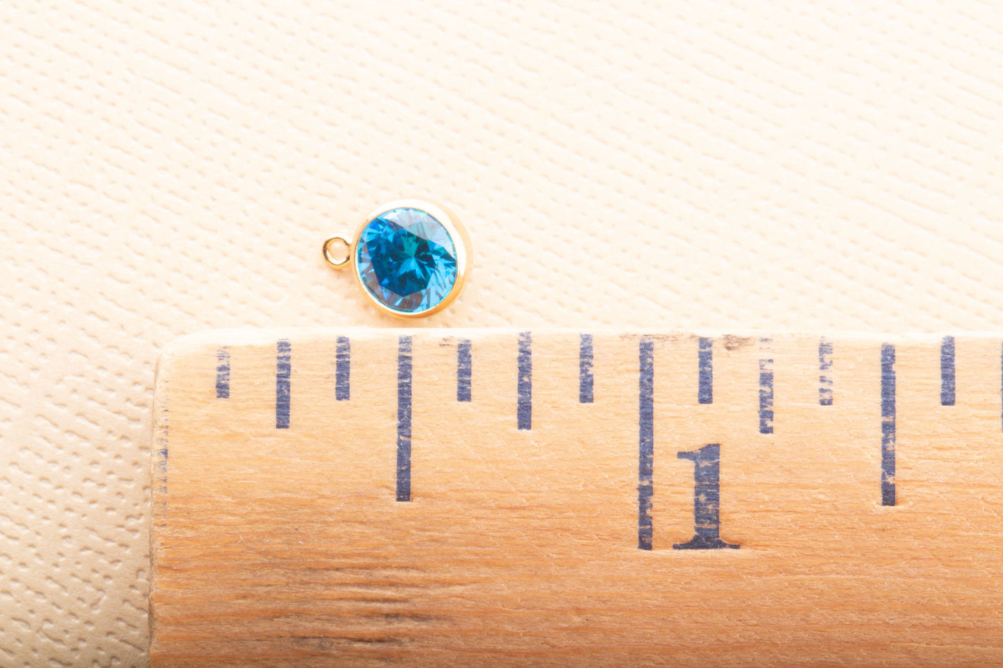 6mm - Gold Filled Birthstone Charm Drops, AAA Top Quality Cubic Zirconia Bezel Charm, Permanent Jewelry Supply, CZ Birthstone Drops