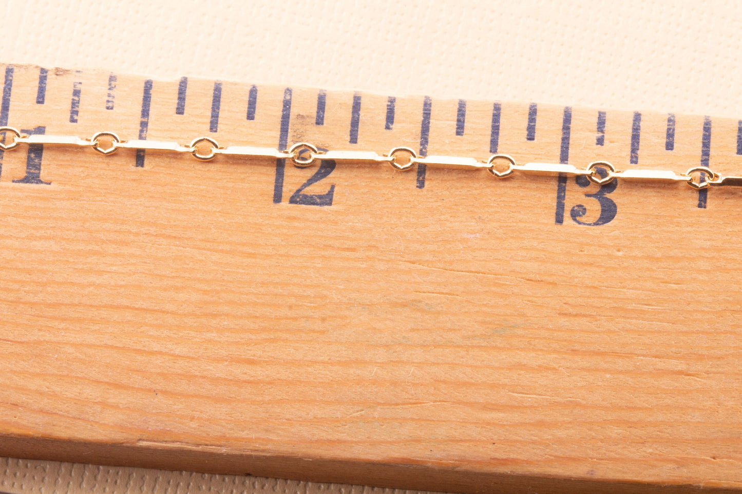 Tiny Straight Bar and Link Chain by Foot in Sterling Silver, Gold Filled, Great for Permanent Jewelry, Permanent Bracelet, Add Charms