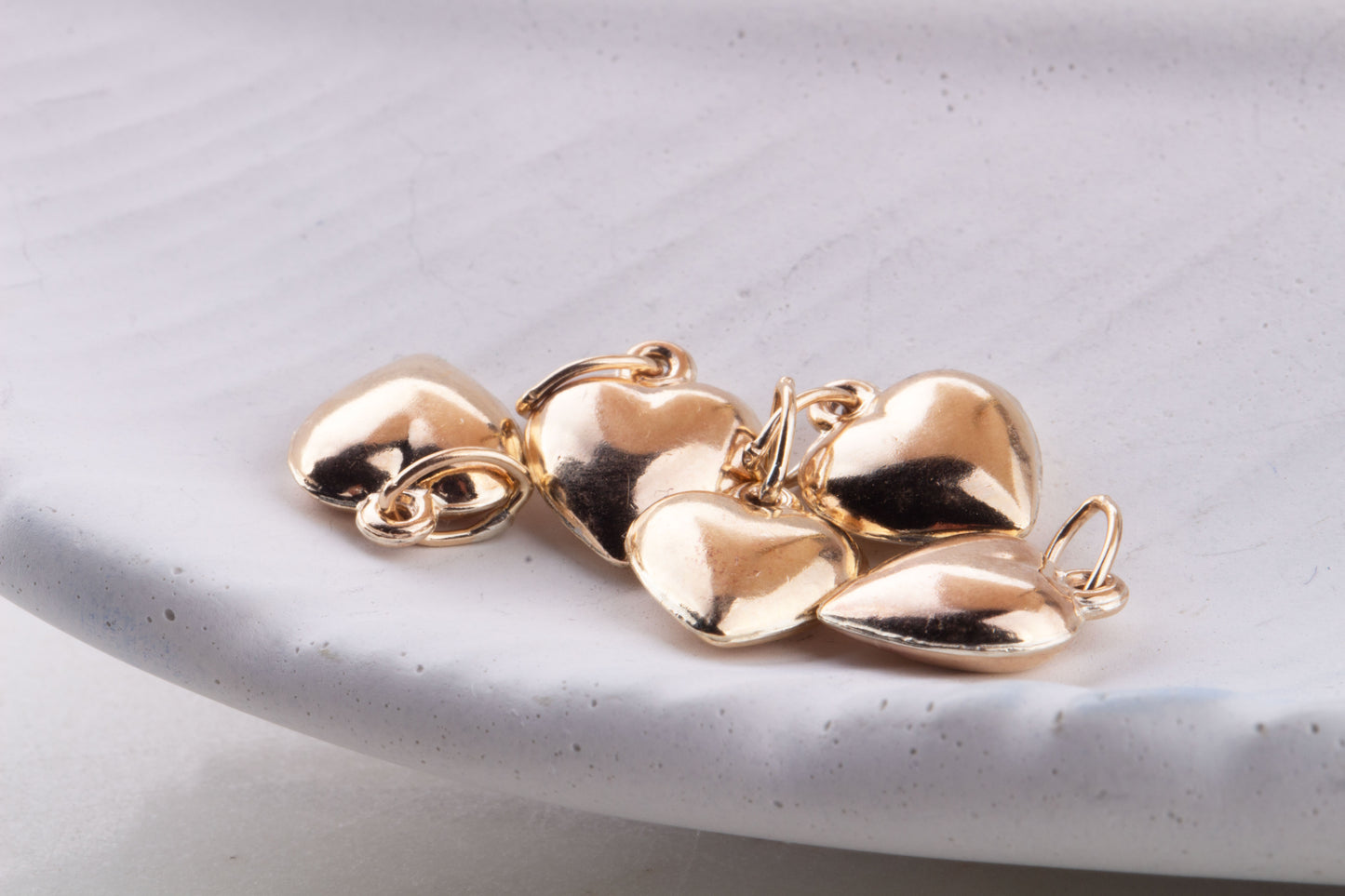 Gold Filled Small Puffy Heart Dangle Charm, Gold Puffed Heart Charm, Heart Dangle Charm, Double Side Heart Dangle Charm, Puffy Heart Charm