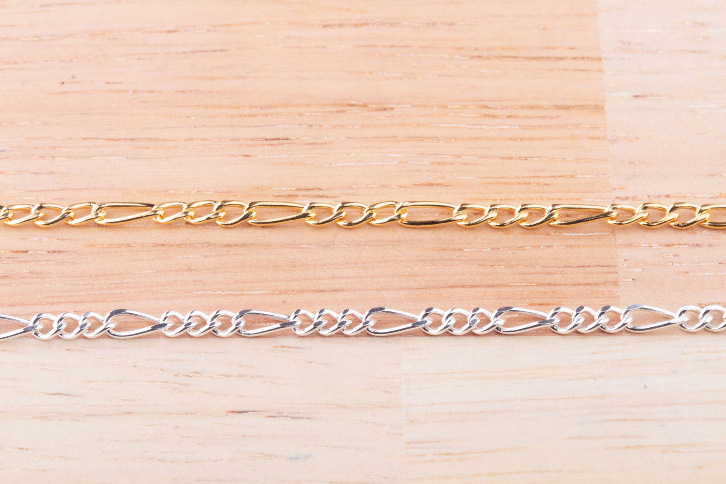 7mm x 3mm Figaro Chain by Foot in Sterling Silver, Gold Filled, Permanent Jewelry Chain, Bulk Dainty Fígaro Chain, Figaro Charm Bracelet
