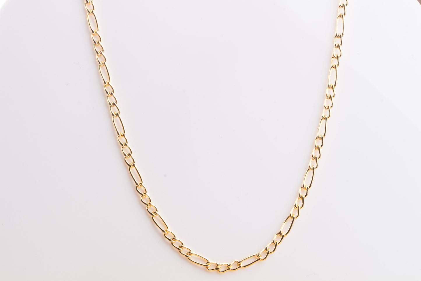 7mm x 3mm Figaro Chain by Foot in Sterling Silver, Gold Filled, Permanent Jewelry Chain, Bulk Dainty Fígaro Chain, Figaro Charm Bracelet