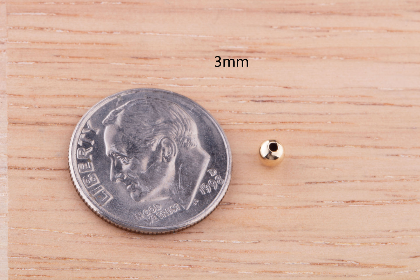 2mm, 3mm or 4mm 14K Gold Filled Seamless, Polished Round Spacer Beads, Made in USA, Great for Beaded Gold Bracelet, Choose Your Size