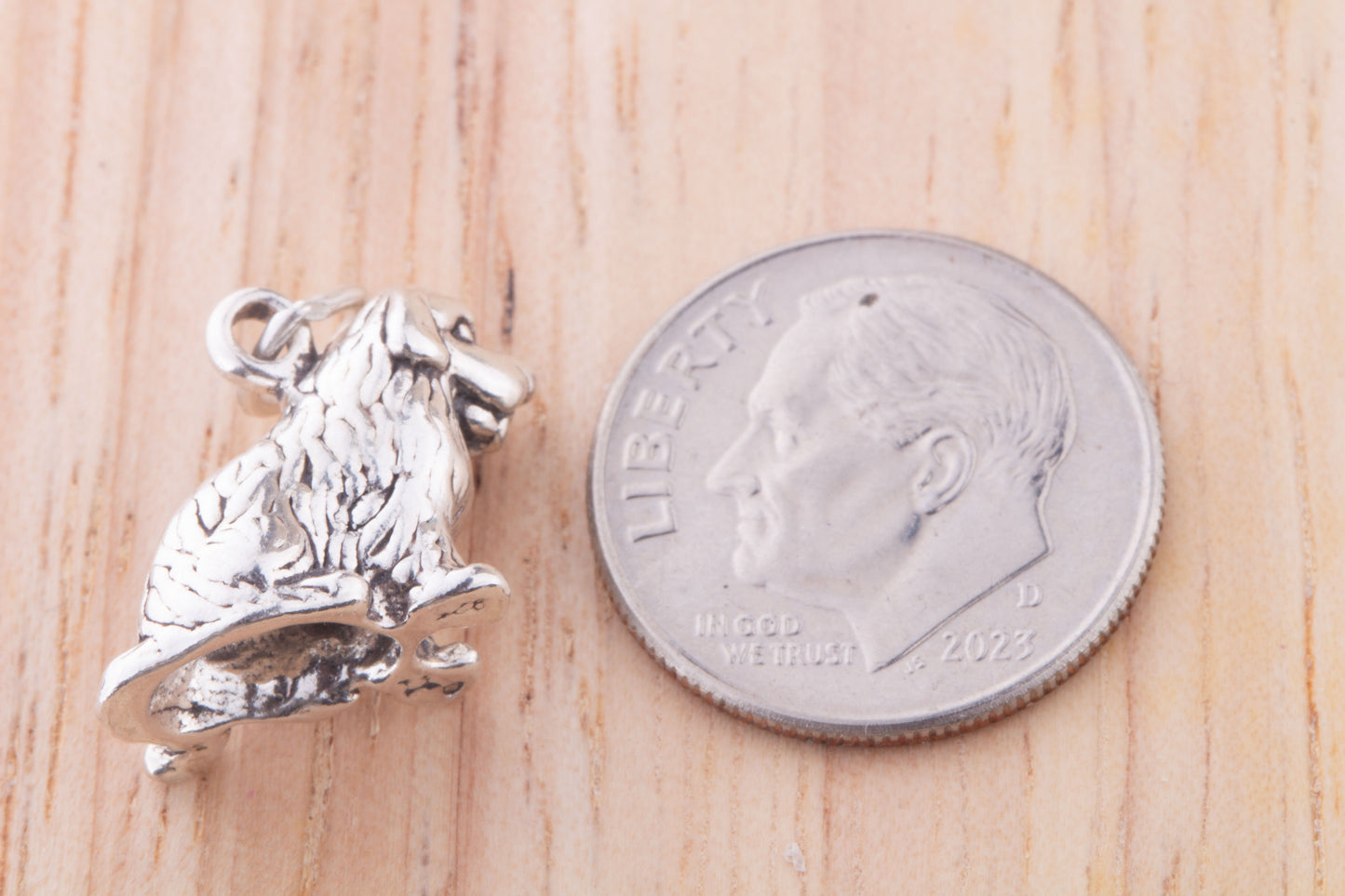 Newfoundland Dog Sterling Silver Charm, Newfie Charm, Dog Lover Gift