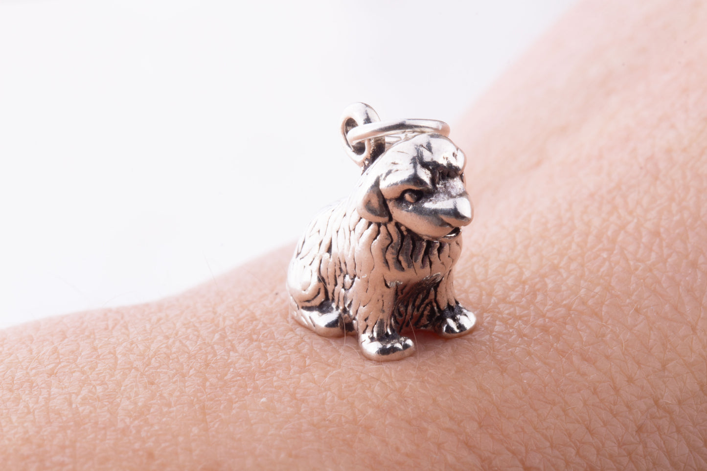 Newfoundland Dog Sterling Silver Charm, Newfie Charm, Dog Lover Gift