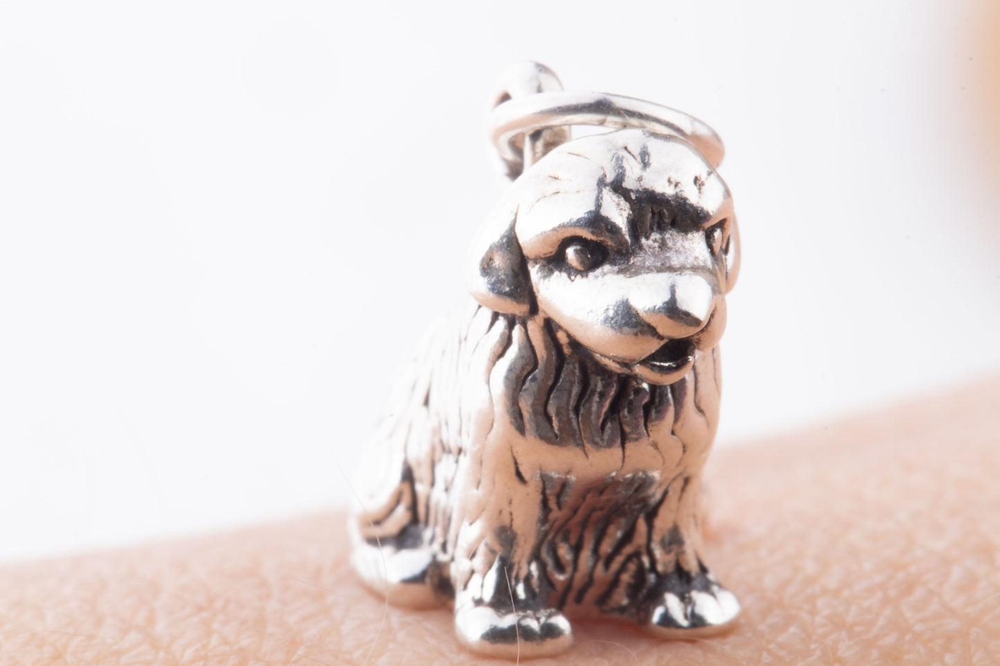 Newfoundland Dog Sterling Silver Charm, Newfie Charm, Dog Lover Gift