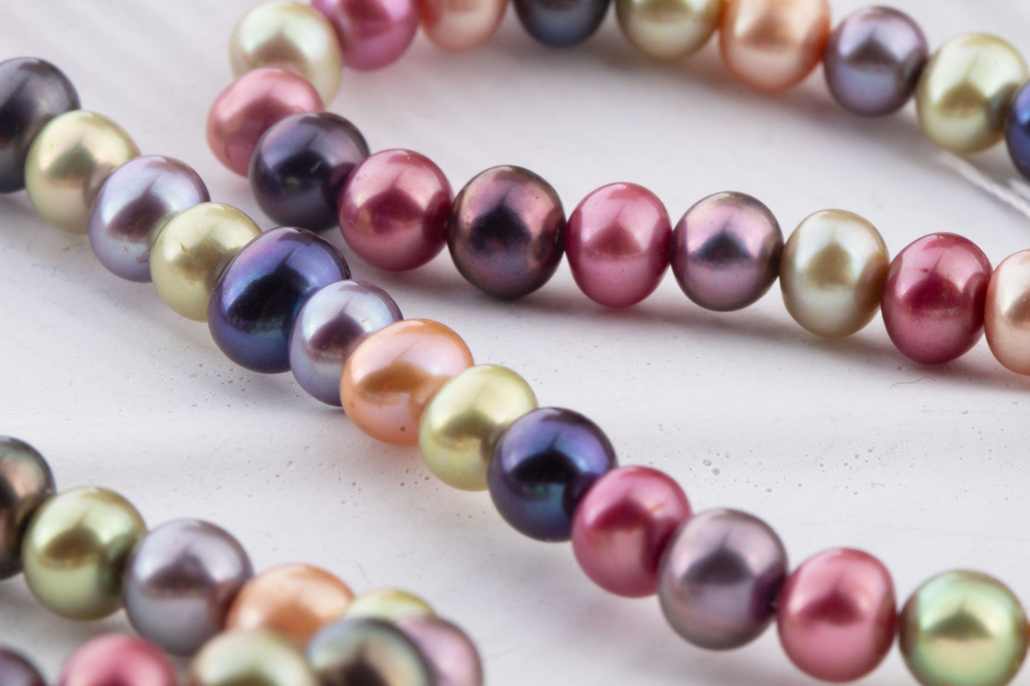 5mm-6mm Vibrant Multicolor Freshwater Pearl Strand, Natural Pearls, Loose Pearls, Semi Precious Gemstones, Center Drilled Pearl, 16 inch