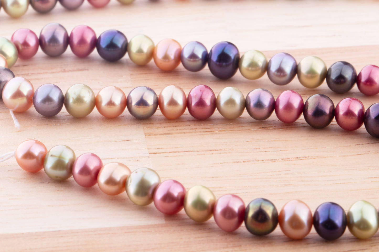 5mm-6mm Vibrant Multicolor Freshwater Pearl Strand, Natural Pearls, Loose Pearls, Semi Precious Gemstones, Center Drilled Pearl, 16 inch
