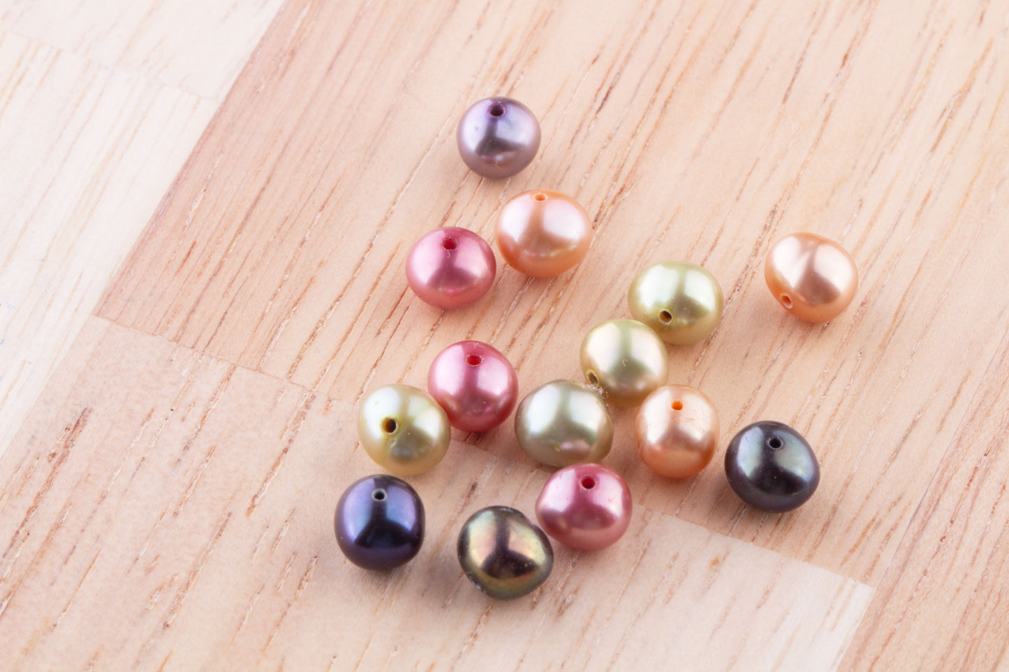 5mm-6mm Vibrant Multicolor Freshwater Pearl Strand, Natural Pearls, Loose Pearls, Semi Precious Gemstones, Center Drilled Pearl, 16 inch
