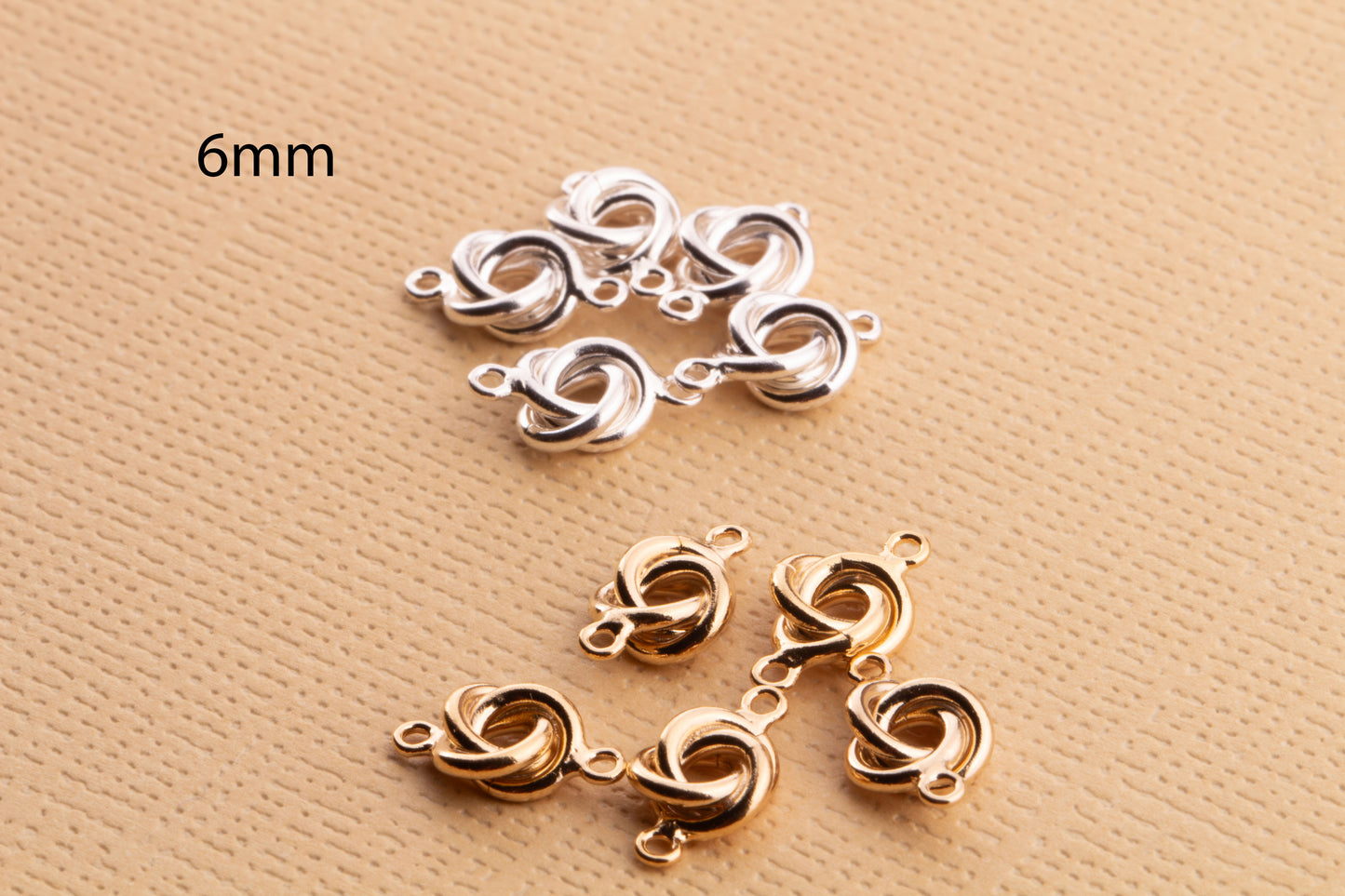 Love Knot Connector, Silver Love Knot Connector, Gold Filled Love Knot, Permanent Jewelry, Love Knot Connector for Bracelet or Necklace