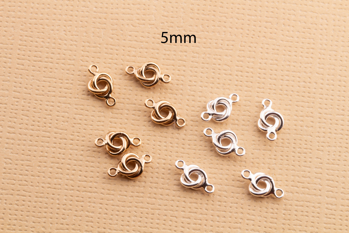 Love Knot Connector, Silver Love Knot Connector, Gold Filled Love Knot, Permanent Jewelry, Love Knot Connector for Bracelet or Necklace