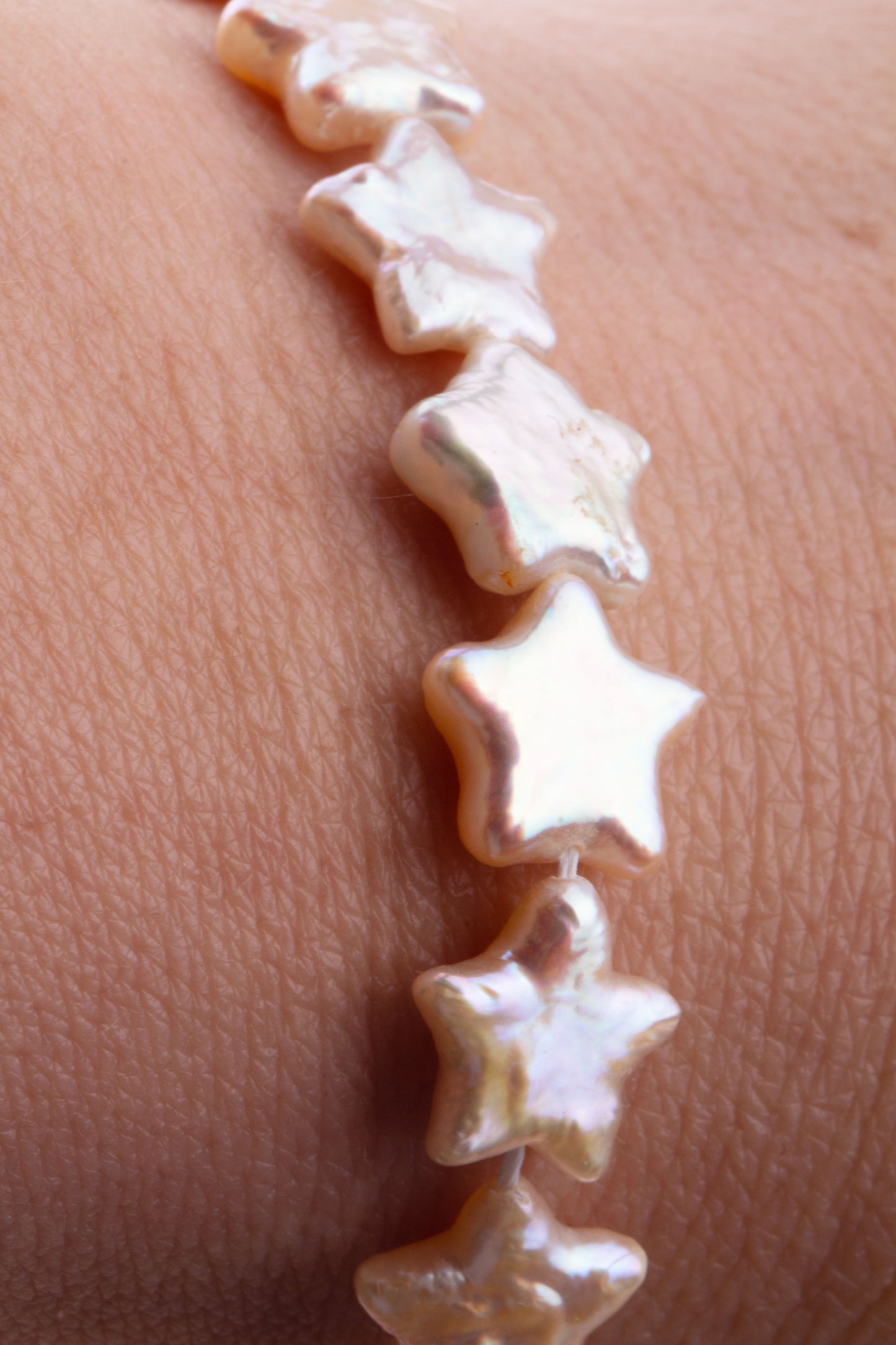 10 pieces - 10mm Champagne Star Freshwater Pearl, Freshwater Pearl Diagonal Drilled for Bracelet, Necklace, Star Diagonal Pearl, Loose Pearl