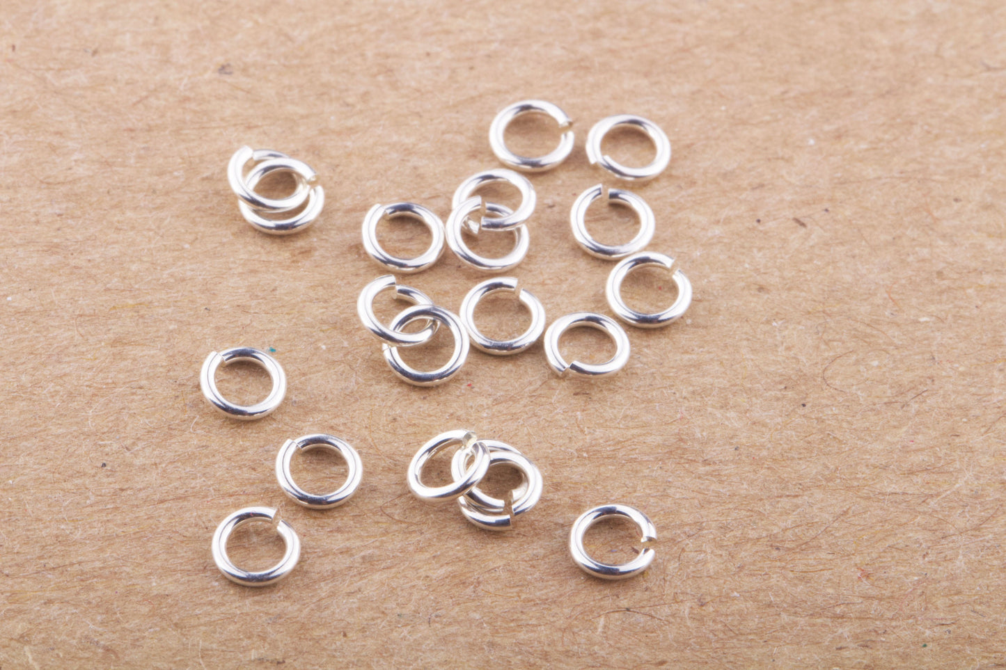 4mm 22 gauge Jump Rings in Sterling Silver, Gold Filled, Rose Gold Filled, Permanent Jewelry, Permanent Chains, Set of 50, 100 Pieces