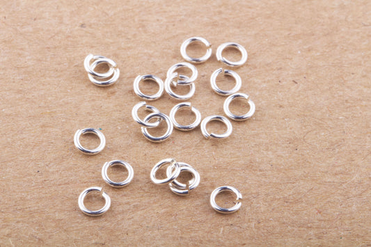 4mm 22 gauge Jump Rings in Sterling Silver, Gold Filled, Rose Gold Filled, Permanent Jewelry, Permanent Chains, Set of 50, 100 Pieces