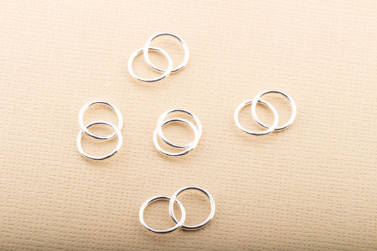 10mm Gold Filled or Sterling Silver Thick Wire Rings, For Permanent Jewelry, Permanent Bracelet, Necklace, Anklet, Friendship Rings